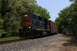 CSX 2044 leads cars from industries at Alto and Fox back west